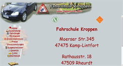 Desktop Screenshot of fahrschule-kroppen.de