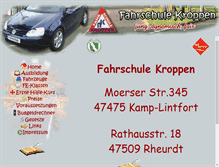 Tablet Screenshot of fahrschule-kroppen.de